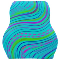 Pattern Swirl Pink Green Aqua Car Seat Velour Cushion  by Ndabl3x