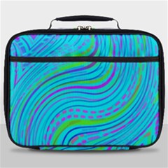 Pattern Swirl Pink Green Aqua Full Print Lunch Bag by Ndabl3x