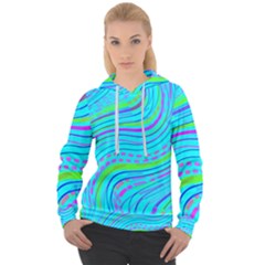 Pattern Swirl Pink Green Aqua Women s Overhead Hoodie by Ndabl3x