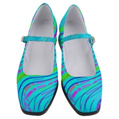 Pattern Swirl Pink Green Aqua Women s Mary Jane Shoes by Ndabl3x