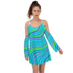 Pattern Swirl Pink Green Aqua Boho Dress by Ndabl3x