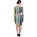 Colorful Rainbow Striped Pattern Stripes Background Top and Skirt Sets View2