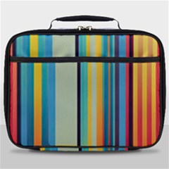 Colorful Rainbow Striped Pattern Stripes Background Full Print Lunch Bag by Ket1n9