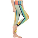 Colorful Rainbow Striped Pattern Stripes Background Lightweight Velour Classic Yoga Leggings View4