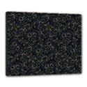 Midnight Blossom Elegance Black Backgrond Canvas 20  x 16  (Stretched) View1