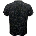 Midnight Blossom Elegance Black Backgrond Men s Cotton T-Shirt View2