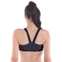 Midnight Blossom Elegance Black Backgrond Plunge Bikini Top View2