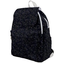 Midnight Blossom Elegance Black Backgrond Top Flap Backpack by dflcprintsclothing