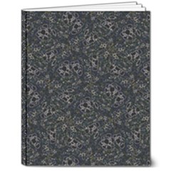 Midnight Blossom Elegance Black Backgrond 8  X 10  Hardcover Notebook by dflcprintsclothing