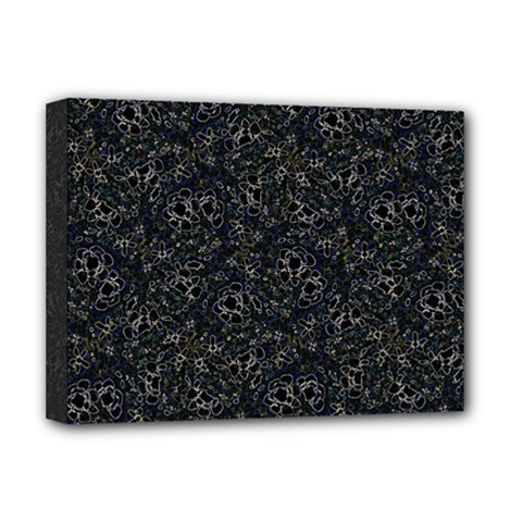 Midnight Blossom Elegance Black Backgrond Deluxe Canvas 16  X 12  (stretched)  by dflcprintsclothing