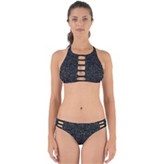 Midnight Blossom Elegance Black Backgrond Perfectly Cut Out Bikini Set by dflcprintsclothing