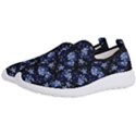 Stylized Floral Intricate Pattern Design Black Backgrond Men s Slip On Sneakers View2