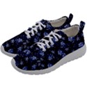 Stylized Floral Intricate Pattern Design Black Backgrond Mens Athletic Shoes View2