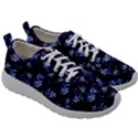 Stylized Floral Intricate Pattern Design Black Backgrond Mens Athletic Shoes View3