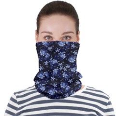 Stylized Floral Intricate Pattern Design Black Backgrond Face Seamless Bandana (adult) by dflcprintsclothing