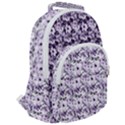 Purple Roses 1 Purple Roses Rounded Multi Pocket Backpack View2