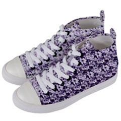 Purple Roses 1 Purple Roses Women s Mid-top Canvas Sneakers by DinkovaArt