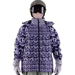 Purple Roses 1 Purple Roses Women s Zip Ski And Snowboard Waterproof Breathable Jacket by DinkovaArt