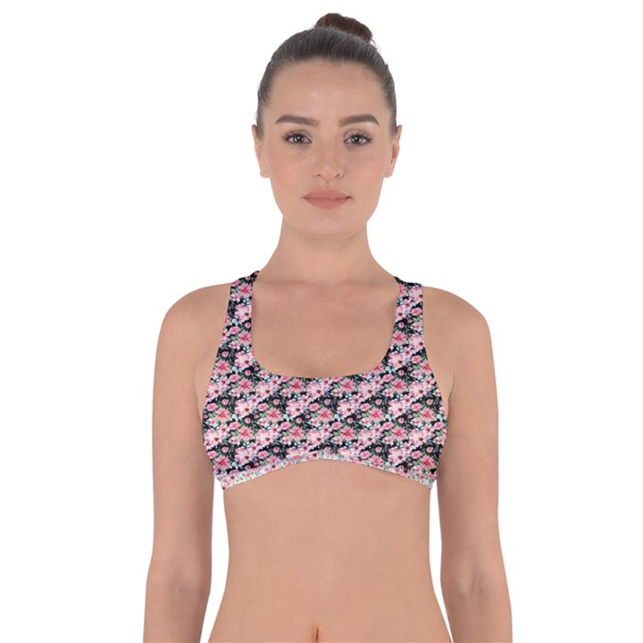 Pink Roses 02 Pink Roses 01 Got No Strings Sports Bra