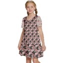 Pink Roses 02 Pink Roses 01 Kids  Short Sleeve Tiered Mini Dress View2