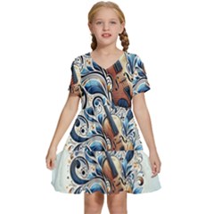 Cello Kids  Short Sleeve Tiered Mini Dress by RiverRootz