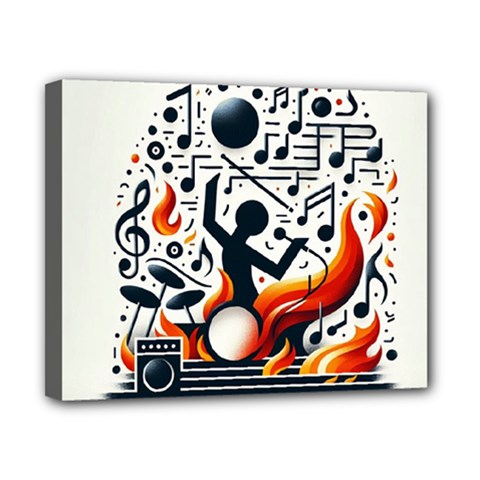 Abstract Drummer Canvas 10  X 8  (stretched) by RiverRootz