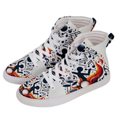 Abstract Drummer Women s Hi-top Skate Sneakers by RiverRootz