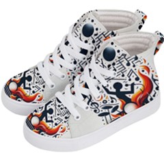 Abstract Drummer Kids  Hi-top Skate Sneakers by RiverRootz