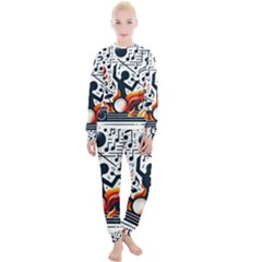 Abstract Drummer Women s Lounge Set