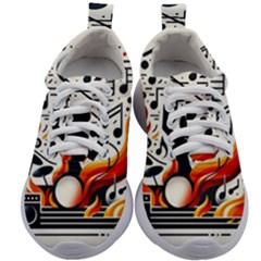 Abstract Drummer Kids Athletic Shoes