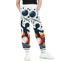 Abstract Drummer Kids  Joggers