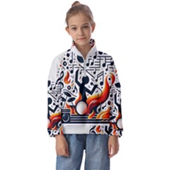 Abstract Drummer Kids  Half Zip Hoodie