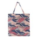 Waves Ocean Sea Water Pattern Rough Seas Digital Art Nature Nautical Grocery Tote Bag View1