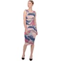 Waves Ocean Sea Water Pattern Rough Seas Digital Art Nature Nautical Sleeveless Pencil Dress View3