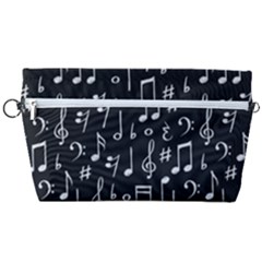 Chalk Music Notes Signs Seamless Pattern Handbag Organizer by Ravend