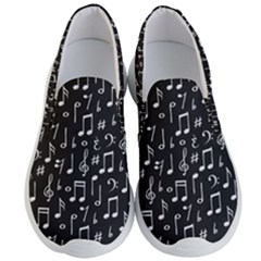 Chalk Music Notes Signs Seamless Pattern Men s Lightweight Slip Ons by Ravend