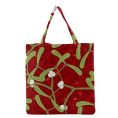 Mistletoe Christmas Texture Advent Grocery Tote Bag by Hannah976