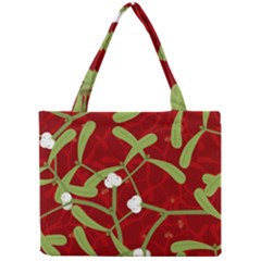 Mistletoe Christmas Texture Advent Mini Tote Bag by Hannah976