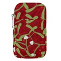 Mistletoe Christmas Texture Advent Waist Pouch (Small) View1