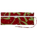 Mistletoe Christmas Texture Advent Roll Up Canvas Pencil Holder (M) View2