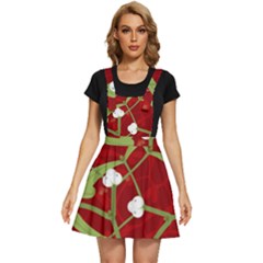 Mistletoe Christmas Texture Advent Apron Dress by Hannah976