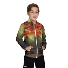 Pyramids Egypt Monument Landmark Sunrise Sunset Egyptian Kids  Windbreaker by Proyonanggan