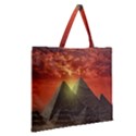 Pyramids Egypt Monument Landmark Sunrise Sunset Egyptian Zipper Large Tote Bag View2