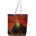 Pyramids Egypt Monument Landmark Sunrise Sunset Egyptian Full Print Rope Handle Tote (Large) View1