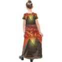 Pyramids Egypt Monument Landmark Sunrise Sunset Egyptian Kids  Short Sleeve Maxi Dress View2