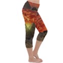 Pyramids Egypt Monument Landmark Sunrise Sunset Egyptian Lightweight Velour Capri Yoga Leggings View3