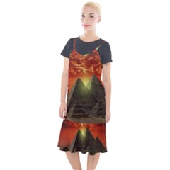 Pyramids Egypt Monument Landmark Sunrise Sunset Egyptian Camis Fishtail Dress by Proyonanggan