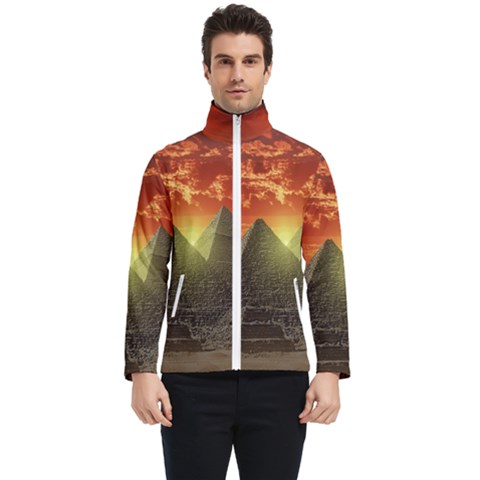 Pyramids Egypt Monument Landmark Sunrise Sunset Egyptian Men s Bomber Jacket by Proyonanggan