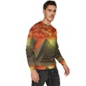 Pyramids Egypt Monument Landmark Sunrise Sunset Egyptian Men s Fleece Sweatshirt View3