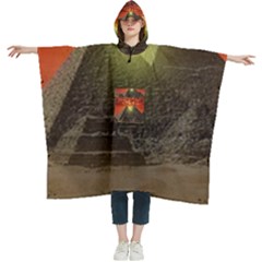 Pyramids Egypt Monument Landmark Sunrise Sunset Egyptian Women s Hooded Rain Ponchos by Proyonanggan